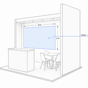 Painel de LED - 3 m x 2 m - Diária