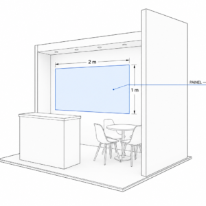 Painel de LED - 2 m x 1 m - Diária